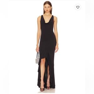 Lovers + Friends Elegant Black High-Low Gown